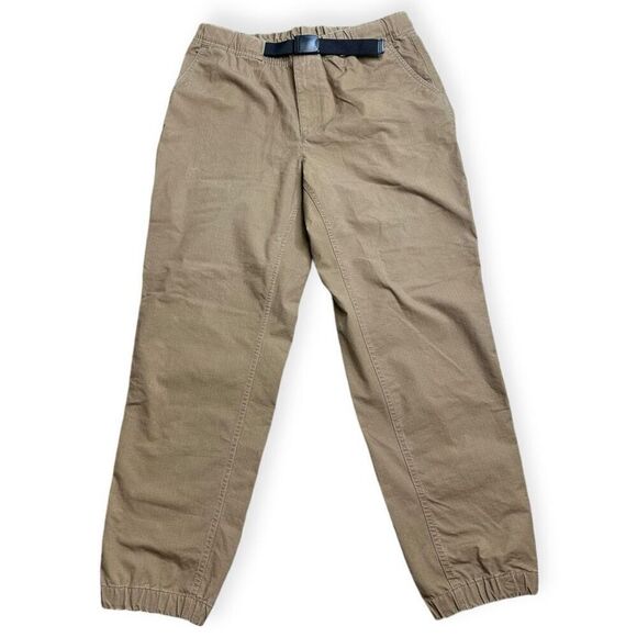 Free Assembly Men's Khaki Pull On Buckle Jogger Pants Size Medium - Picture 1 of 5